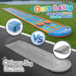 40×5.9FT Heavy Duty Slip and Slide with Sprinkler and 2 Boards, Water Slide for Adults with 3-Way Water Sprinkler, Giant Slip n Slide for Outdoor Backyard Lawn Kids Teens and Adults (Blue&Orange)