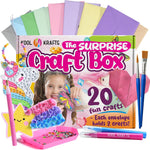 20 Arts & Crafts Kit for Girls – The Surprise Craft Box, All-Inclusive DIY Craft Set with 20 Fun Projects, Individually Packaged, Easy Step-by-Step Instructions, Creative Activity Gift for Kids