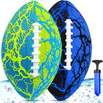 Jasonwell Pool Beach Water Football - 2Pack Strong Grip Waterproof Football for All-Weather Play Pool Toys Beach Games Outdoor Sports Toy Christmas Birthday Gifts for Kids Boys Teens Adults
