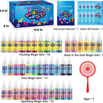 Kidisego Magic Water Elf Toy Kit, 40 Colors Aqua Fairy Water Gel Kit for Kids, Aqua Fairy kit with 24 Molds 10 Pack of Magic Powder, Crate Your Own Water Pets Craft Kits for Kids