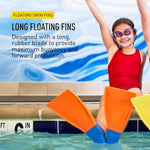 FINIS Long Floating Swim Training Fins for Kids - Improves Kick Technique & Body Position