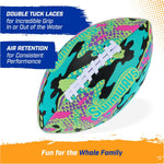 Swimways Hydro Waterproof Football, Outdoor Games for Adults and Kids, Swimming Pool Accessories and Pool Party Games,9.25 Inches, Green
