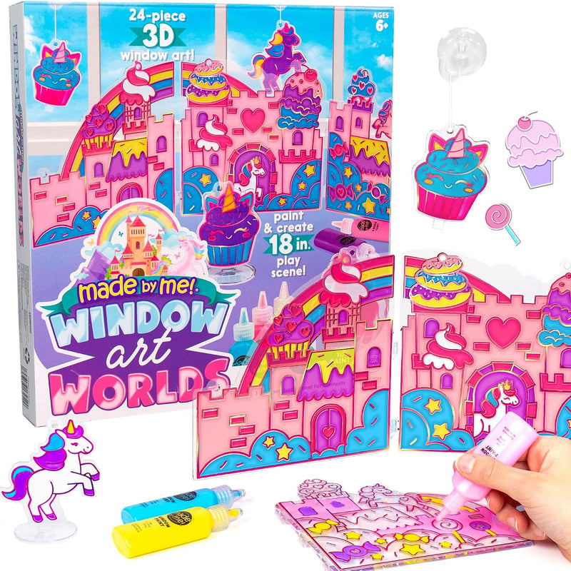 Made By Me Create Your Own Window Art, Paint Your Own Suncatchers, DIY Arts & Crafts Idea, Craft Kits for Kids, Crafts for Kids & Toddlers, Toddler Arts and Crafts