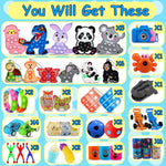 Kiss Monkey 640 PCS Prize Treasure Box Toys for Classroom, Party Favors for Kids 8-12