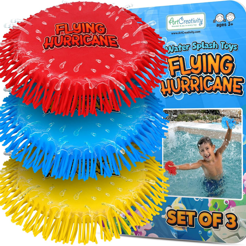 ArtCreativity Soft Water Frisbees for Kids, Soft Sports Discs (3 Pack), Beach Water Toys & Swimming Pool Toys for Kids, Backyard Fun Toy & Outdoor Summer Games, Birthday Gifts for Boys & Girls