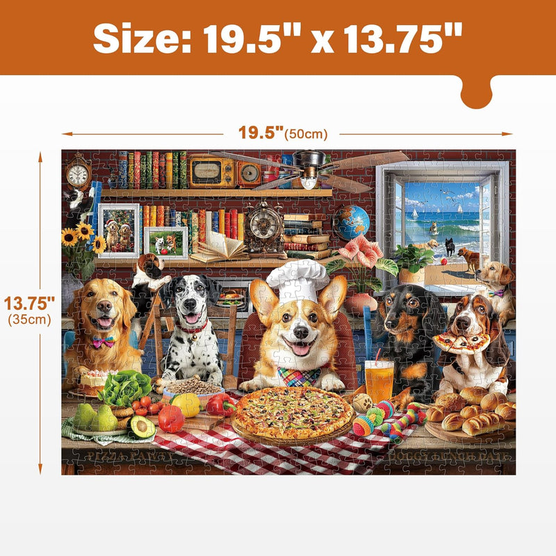 BenBen 500-Piece Adult Jigsaw Puzzle with HD Printing, Dog Theme, Thick Cardboard, Family Game Night