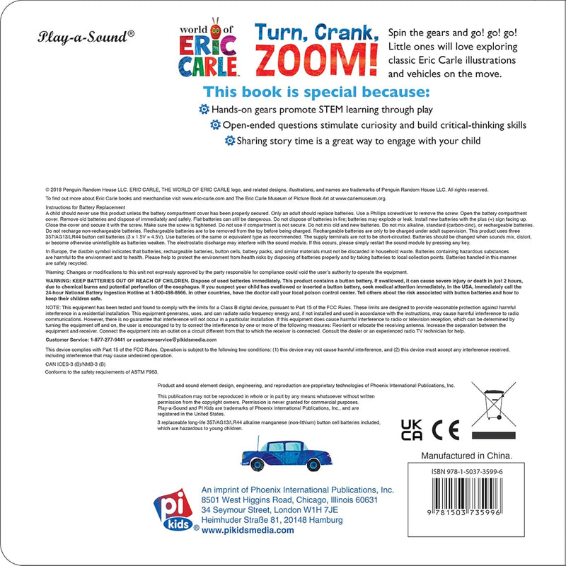 Eric Carle STEM Gear Sound Book for Kids, Board Book with Interactive Sounds