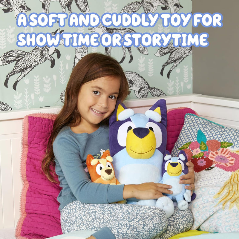 Bluey Plush Toys, Extra Large 18” Cuddle Toy for Kids, Ultra-Soft Deluxe Material Big Plushies Perfect for Show Time, Story Time & Giant Hugs