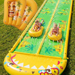 40×5.9FT Heavy Duty Slip and Slide with Sprinkler and 2 Boards, Water Slide for Adults with 3-Way Water Sprinkler, Giant Slip n Slide for Outdoor Backyard Lawn Kids Teens and Adults (Blue&Orange)