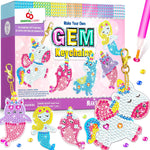 Arts and Crafts for Kids Ages 8-12 - Make Your Own GEM Keychains for Girls | 5D Diamond Art, Painting by Numbers Kits, Kids Ages 3-5, 4-6, 6-8, Easter Basket Stuffers,Christmas Stocking Birthday Gifts