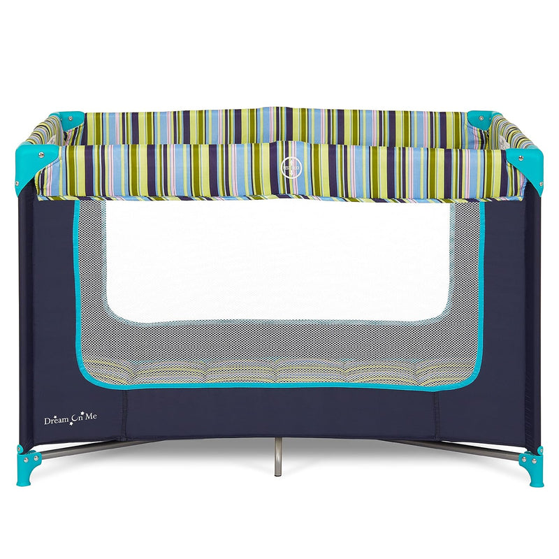 Dream On Me Zodiak Portable Playard, Compact for Travel, Carry Bag, Black | Removable 1" Mattress Pad, Mesh Sides, Quick Fold, 30 Lb Limit - ASTM Tested for Infants & Toddlers, Indoor & Outdoor Use