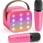 YLL Portable Karaoke Machine with 2 Wireless Mics, Kids Singing Toy for 3-10+ Years