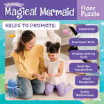 Peaceable Kingdom Shimmery Magical Mermaid 41-Piece Floor Puzzle for Ages 3+