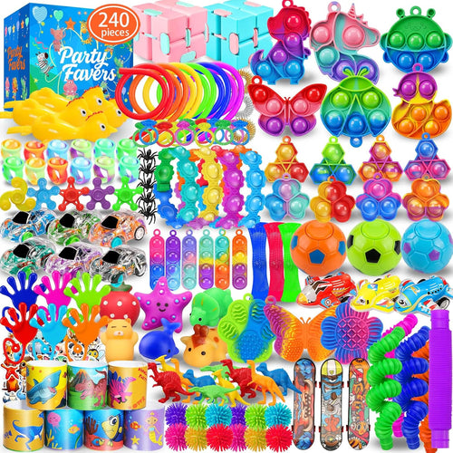 240-Pack Fidget Toys Assortment: Kids & Adult Stress Relief Sensory Toys, Christmas Stocking Stuffers, Birthday Gifts