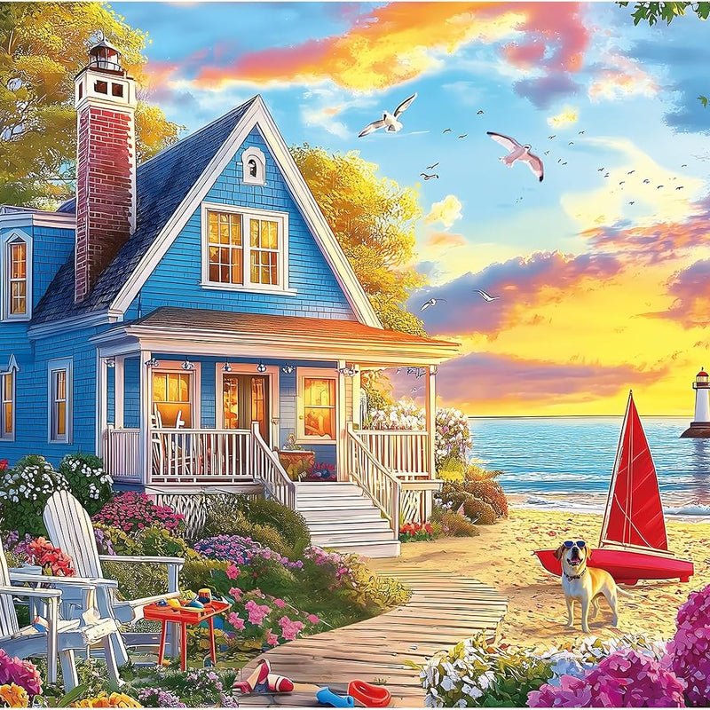 300 Piece Jigsaw Puzzle for Adults – Farmyard Delight with Quilts & Tulips– Challenging and Relaxing Puzzle for Game Nights, Gifts & Home Décor (20.5" × 15")