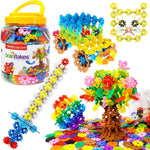 Brain Flakes 500 Piece Set, Aged 3+, Interlocking Plastic Disc Toy for Creative Building and STEM Learning
