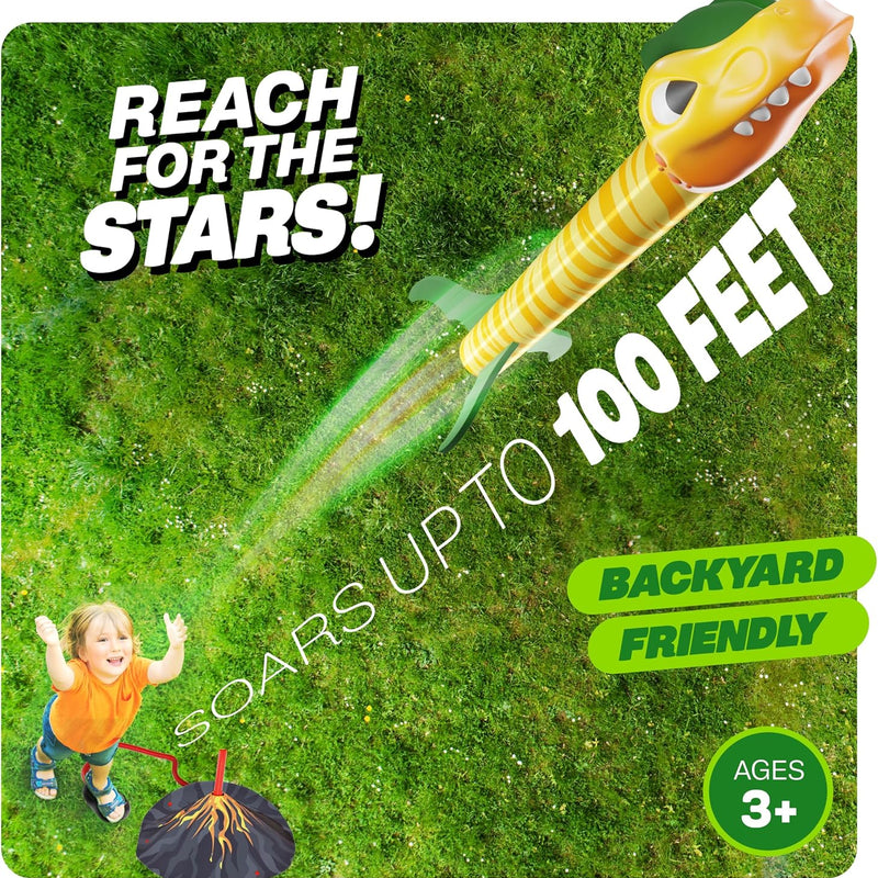 Ninja Blast Dinosaur Toy Rocket Launcher for Kids Toys for Kids 3-5 5-7 4-6 - Outdoor Toys for Kid Ages 4-8 - 3 4 Year Old Boy Birthday Gift - Gifts for Boys Age 3 4 5 6 Years Toy for Toddlers