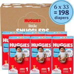 Huggies Little Snugglers Diapers Size 1, 198 Count (6 Packs of 33)