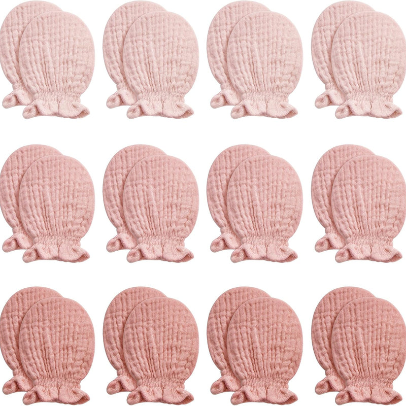 Pro Goleem Muslin Baby Mittens for Newborn, 100% Cotton No Scratch Soft Breathable Gloves for Boys and Girls 0-6 months