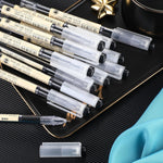 Chinco 12 Pieces 0.35 mm Black Gel Ink Pen Japanese Stationery Extra Fine Chinese Ballpoint Pen for Office School Korean Stationery Supply