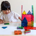 MAGNA-TILES Classic 32-Piece Magnetic Construction Set for 3+ Year Olds - Primary Colors and Geometric Shapes