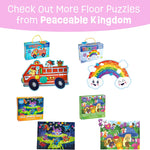 Peaceable Kingdom Shimmery Magical Mermaid 41-Piece Floor Puzzle for Ages 3+