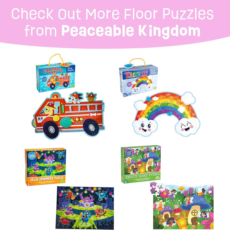 Peaceable Kingdom Shimmery Magical Mermaid 41-Piece Floor Puzzle for Ages 3+