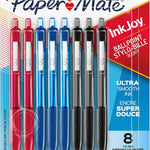 Paper Mate InkJoy 300RT Retractable Ballpoint Pens, Medium Point, Black/Red/Blue Ink, 8 Pack (1945918)