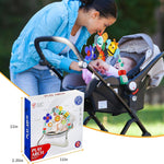 Lynncare Adjustable Arch Bassinet Toy with Sensory Activity Toys for Infant and Toddlers