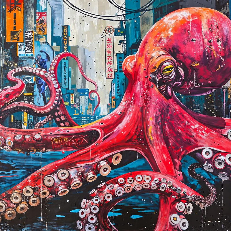 Cross & Glory | Jigsaw Puzzles 1000 Pieces for Adults | Deep Blue Octopus Odyssey | Ocean Octopus Puzzles for Adults | Challenging Brain Teaser Ocean Puzzle | 20 x 27 Inches