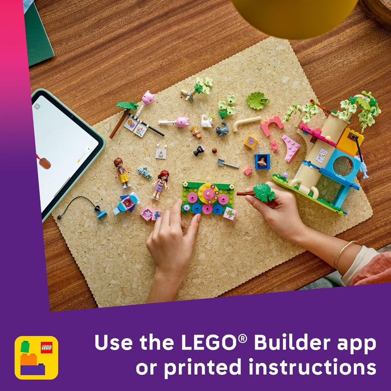 LEGO Friends Party & Tree House Building Toy, 42666, Pretend Play Blocks with 2 Minidolls for Kids 9+