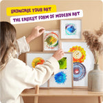 Paint Vortex Spin Art Machine - Kids Art Kit for Boys & Girls Ages 6+ | Motorized Spinner with Splash Guard, Metallic Paints & 20 Artboards - Birthday Gifts for Girls - Craft Kit