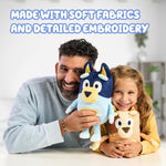 Bluey Heeler Family Stuffed Animals Set of 4, 7-8”, Soft Bingo, Bandit, and Chilli Plush Figure Toys, Cuddly Plush Toys for Kids Ages 3+