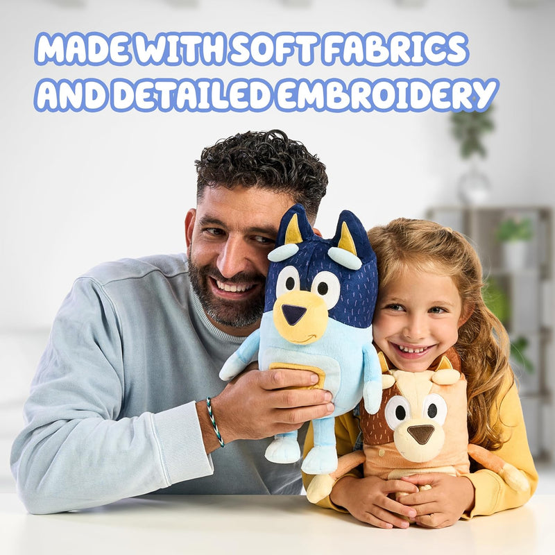 Bluey Heeler Family Stuffed Animals Set of 4, 7-8”, Soft Bingo, Bandit, and Chilli Plush Figure Toys, Cuddly Plush Toys for Kids Ages 3+