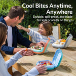 Bentgo Chill Mini Leak-Proof Lunch Box – Built-In Ice Pack Keeps Food Cold, 2.7-Cup Capacity for Snacks or Sandwich, 3 or 4 Compartments, PFAS & BPA-Free, Ideal for Adults & Kids 3+ (Seaside Papaya)