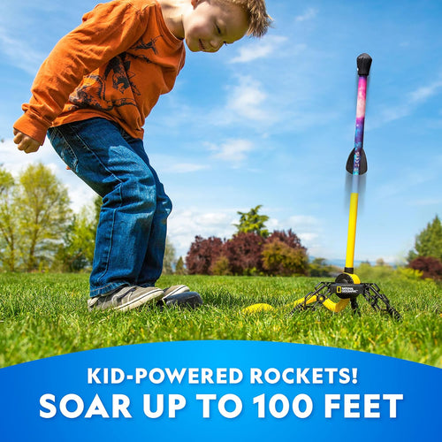 National Geographic Air Rocket Toy – LED Rocket Launcher for Kids with LED Lights and Foam Tipped Rockets