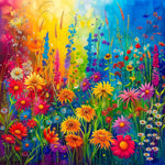 Bgraamiens Mosaic Art Flowers 1000 Piece Ceramic Tile Puzzle for Adults, Stained Glass Jigsaw