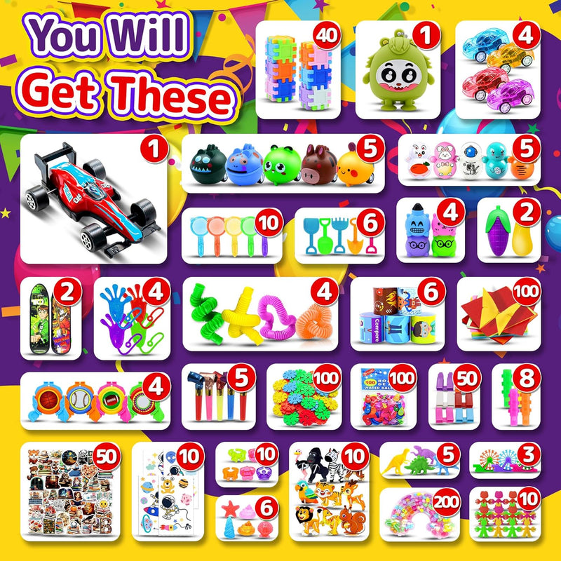40-piece Vibrant Fidget Toy Set for Kids, Classroom Prizes, Birthday Gifts, and Stress Relief