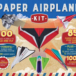 Paper airplane kit with 100 planes, 1000 stickers, launcher and rubber bands, colorful sheets, stem family gift