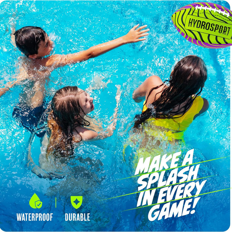 HydroSport Water Football for Pool, Beach, Lake - Waterproof Pool Toys for Kids Ages 8-12 - Teen Boys Gift - Swimming Balls Sports - Family, Teens Boys & Adults Fun - Outdoor Accessories