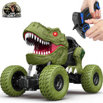 Remote Control Dinosaur Car with LED Light, 2.4GHz High-Performance Control, Rechargeable 4WD Off Road