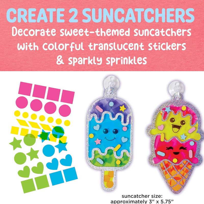Creativity for Kids Sticker Sun Catchers Mini Craft Kit: Create 2 Suncatchers - Toddler Activities for Summer and Gifts, Arts & Crafts for Kids, Window Art for Kids (Ages 3+)