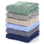 Unnivoll Muslin Burp Cloths Baby 12''X12'', Baby Washcloths 6 Pack, 100% Cotton Baby Wash Cloths Absorbent and Soft for Newborn Infants Kids Boys Girls - Multicolor