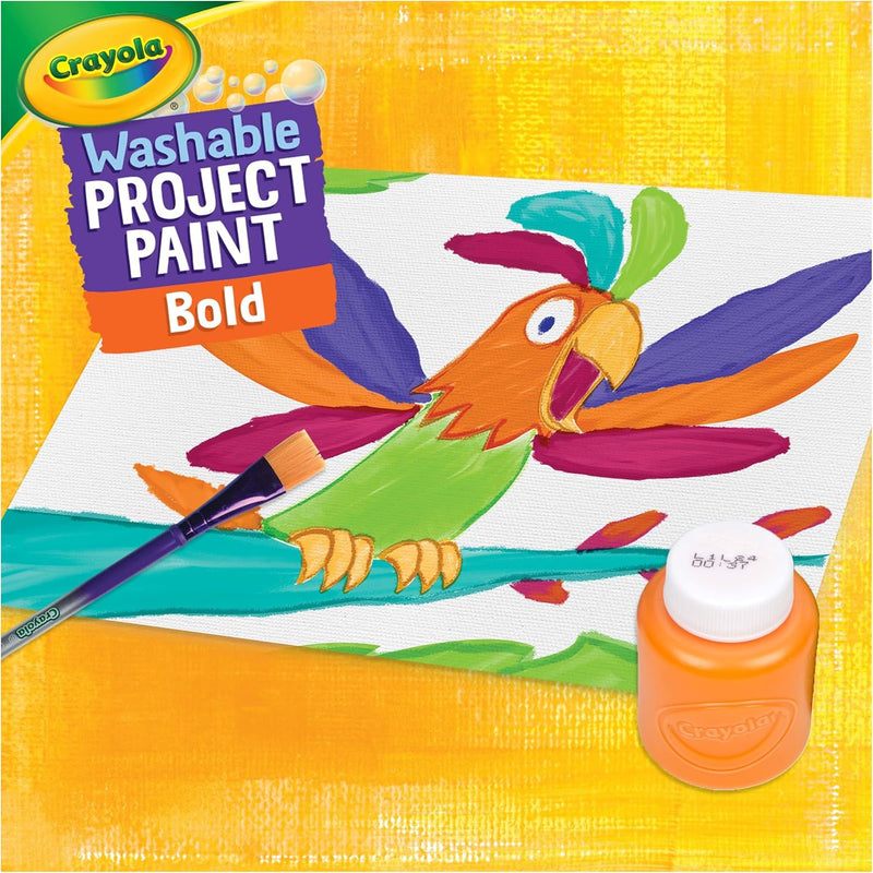Crayola washable kids paint 6ct, school supplies for toddlers, ages 3+