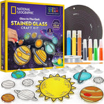 National Geographic Dinosaur Stained Glass Suncatcher Craft Kit for Kids | Glow-in-the-Dark Dinosaur Toy, Window Art, Paint Supplies, Kid Crafts Ages 4-8, Creative Activity, Birthday Gift