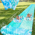 JOYIN 22.5ft Water Slides and 2 Bodyboards, Lawn Water Slide Summer Slip Waterslides Water Toy with Build in Sprinkler for Backyard Outdoor Water Fun for Kids