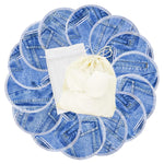 wegreeco Nursing Breast Pads (14 Pack) + Laundry Bag & Travel Storage Bag, 4.7 inch Option - Washable & Reusable Breastfeeding Nursing Pads (Mild, Large)