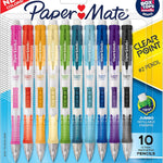 Paper Mate Clearpoint Mechanical Pencils, 0.7mm HB #2 Pencil Lead, 2 Pencils, Assorted Fashion Barrel Colors, 10 Count - Back to School Essentials, Note-Taking, Teacher Supplies