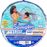 SwimWays Baby Spring Float with Adjustable Canopy and UPF Sun Protection for 9-24 Months