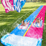 JOYIN 22.5ft Water Slides and 2 Bodyboards, Lawn Water Slide Summer Slip Waterslides Water Toy with Build in Sprinkler for Backyard Outdoor Water Fun for Kids